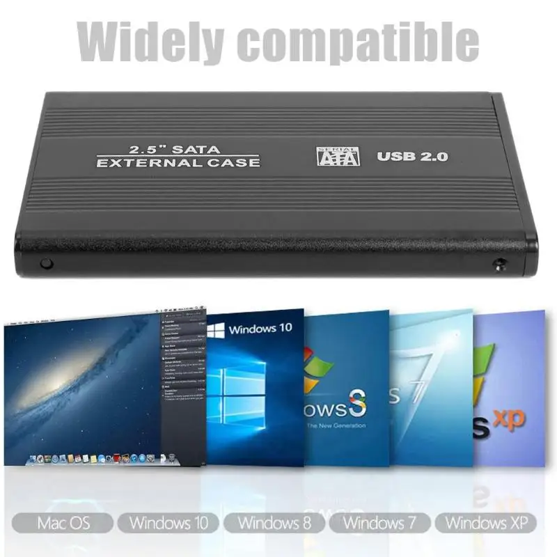 2,5 дюймов HDD SSD чехол Sata для USB 3,0 2,0 адаптер 5 Гбит/с мобильный внешний жесткий диск коробка жесткий диск Корпус для WIndows Mac OS