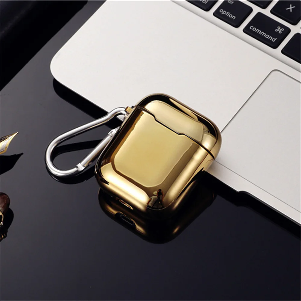 6 For Airpods BFOLLOW Роскошная плакированная силиконовый чехол для AirPods Pro Airpods 1/2 Мягкий защитный чехол на заднюю панель из полиуретана Противоударная защитная задняя крышка с цепочкой для ключей - Цвет: 6 For Airpods