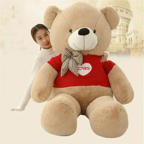

Lovely Sweet Large Big Dolls Tie Sweater Teddy Bear Soft Plush Stuffed Gift 80Cm Stuffed Animals Plush Doll