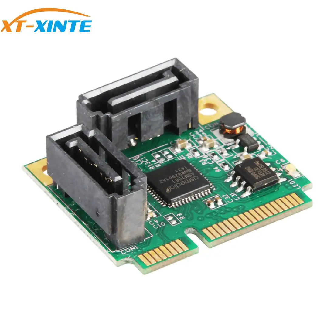 Плата расширения Mini PCI E Express на 2 порта SATA 3 0 конвертер жесткий приводной