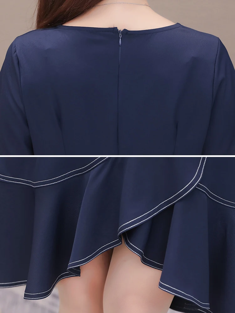 

Irregular round neck dress women's summer 2021 new slim fishtail dress fashion dress women's clothing