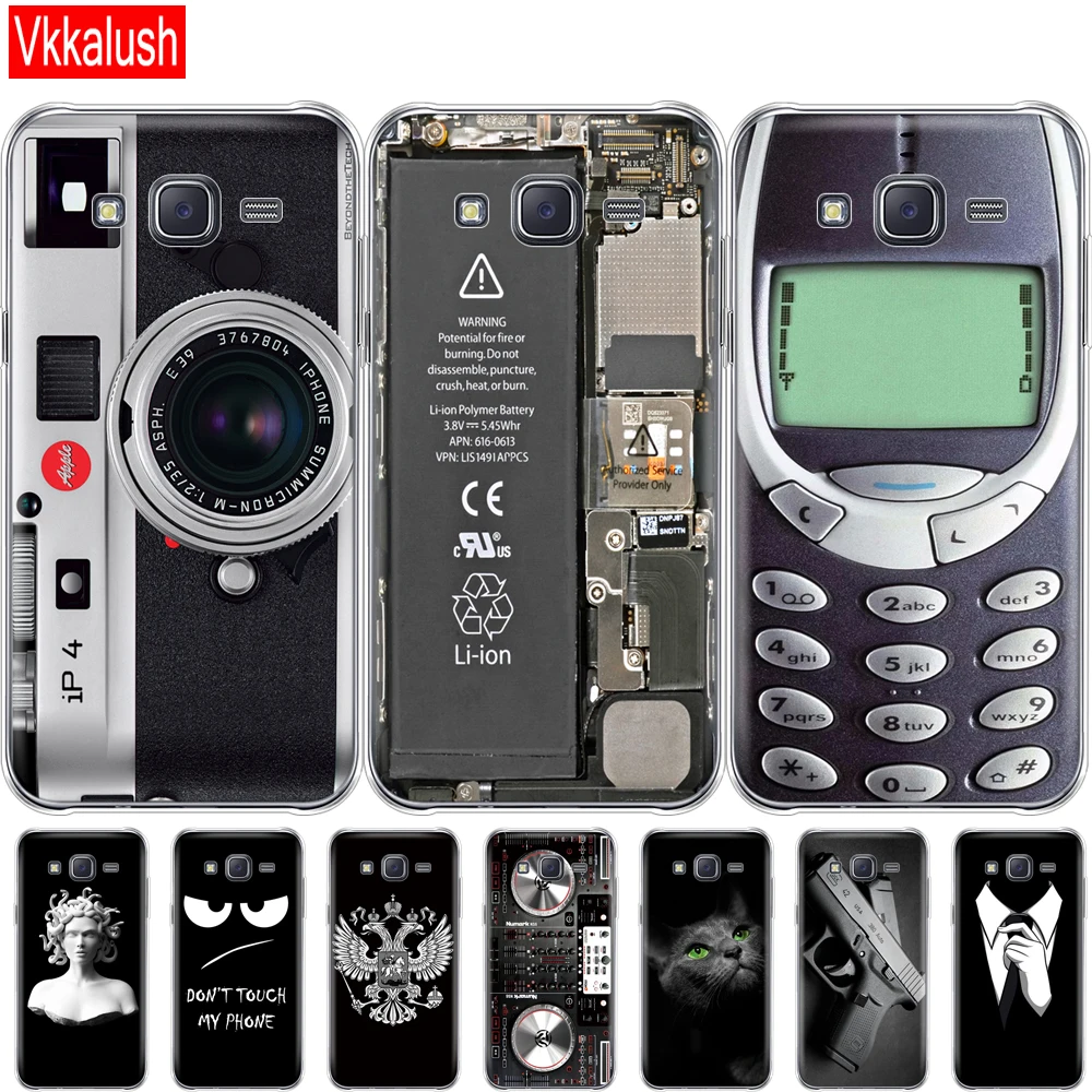 Soft Tpu Case For Samsung Galaxy J5 SM-J500F Silicon Phone 2015 Back Cover 360 Full Protective Coque | Мобильные телефоны и
