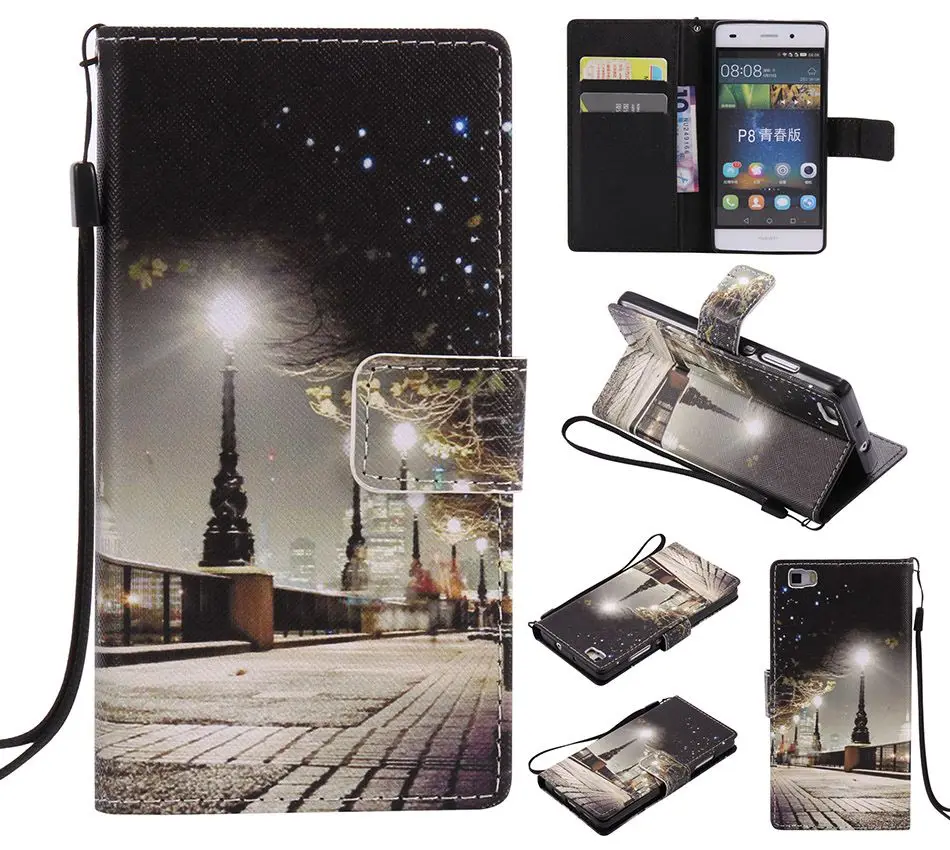 Откидной Чехол для Huawei P8 Lite P10 Plus mate 9 10 P9 Mini Honor 9 8 Lite P20 Lite откидной кожаный+ ТПУ мягкий чехол с подставкой