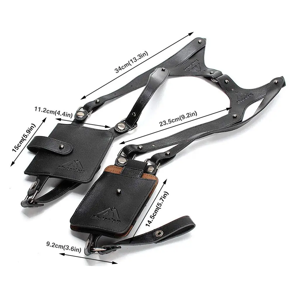 Натуральная кожа/нейлон Подмышечный кошелек сумка Кобура на плечо хозяйственная