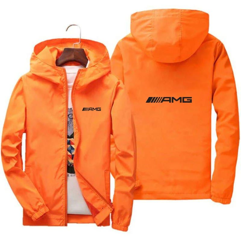 

2021 New Mercedes-Benz AMG Car Logo Tracksuit Men's Outdoor Jacket Breathable Lightweight Jogging Quick-Drying Sunscreen Hoodie