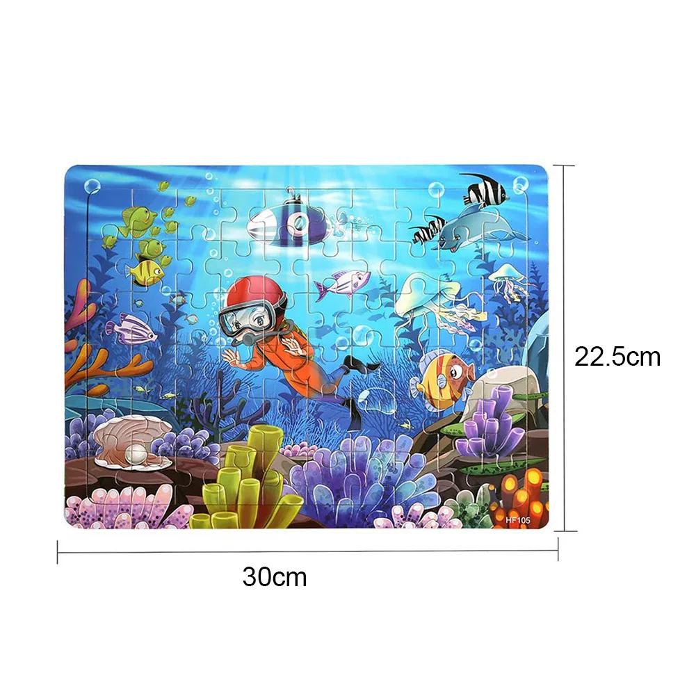 

30 Pieces Kids Wooden Puzzle Toy A fairy tale Cartoon Animal Baby Wood Puzzles Jigsaw Educational Learning Toys for Children