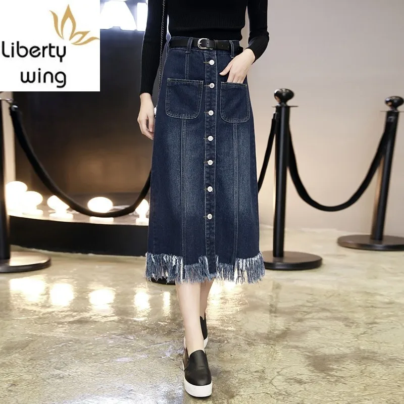 Зимняя мода новинка Falda женские трапециевидные юбки с бахромой и меховой