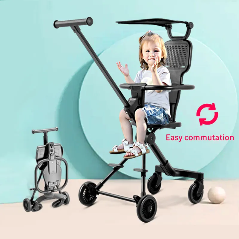 Jusanbaby Portable Baby Stroller Summer High Landscape Children Carts Reclining Baby Carriage Safe Comfortable Foldable Stroller