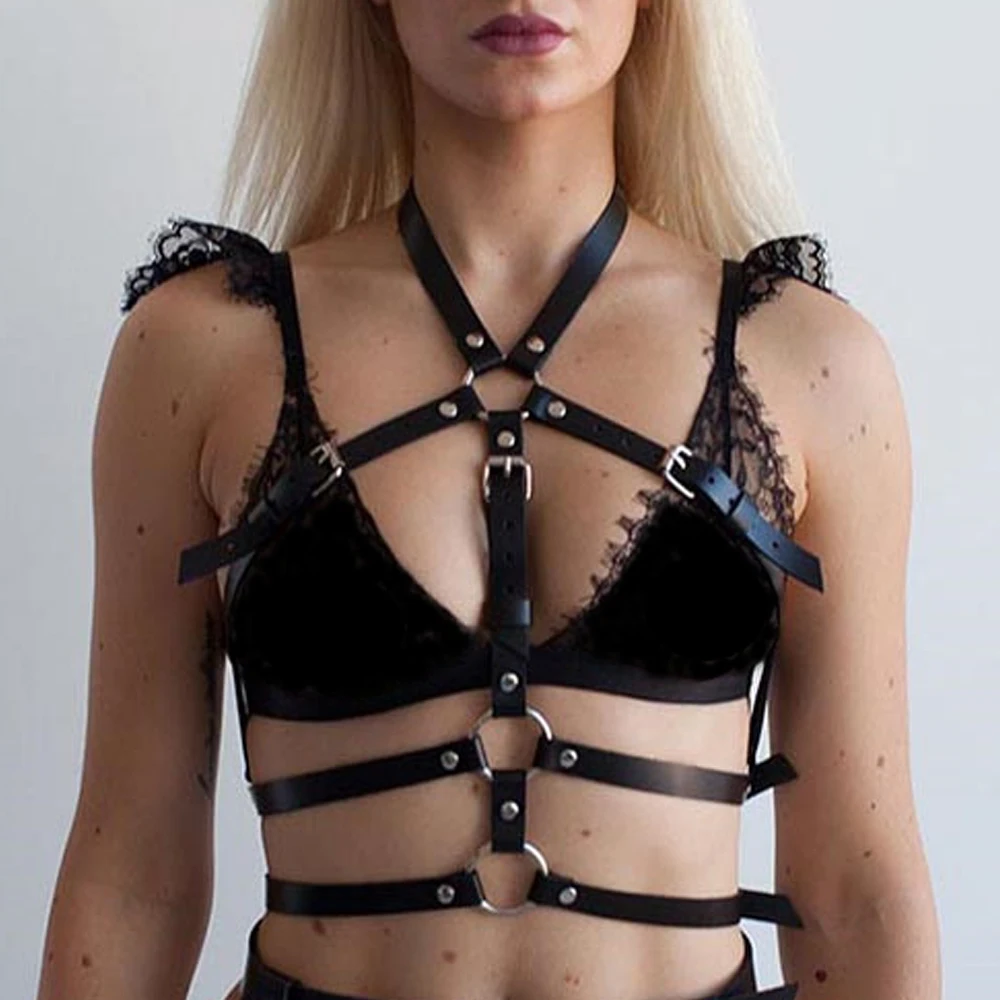 Женский бюстгальтер на бретельках пояс с высокой талией фетиш одежда Goth женское