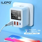 40 Вт Quick Charge QC3.0 USB зарядное устройство стенового путешествия мобильный телефон адаптер быстрое зарядное устройство USB зарядное устройство для iPhone 12 Xiaomi Huawei Samsung