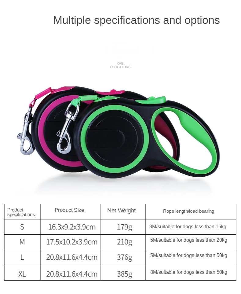 

8M New Pet Products Traction Device Dog Traction Rope Nylon Automatic Telescopic Traction Rope Pet Products Nylon Traction Rope