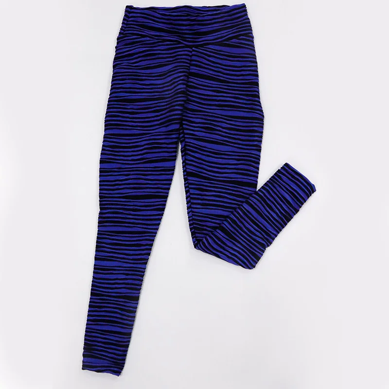 blue NORMOV, женские леггинсы для фитнеса, высокая талия, с принтом, пуш-ап, леггинсы для тренировок, в полоску, для упражнений, быстросохнущая одежда, леггинсы для женщин - Цвет: blue
