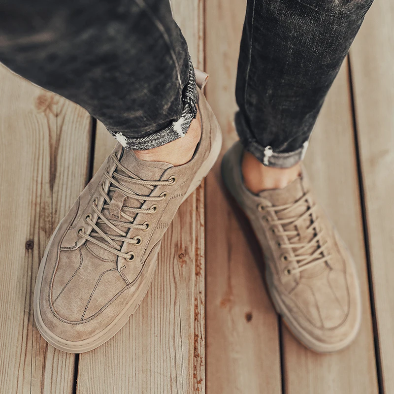 Кожаные туфли мужские повседневные оксфорды на шнуровке высококачественные