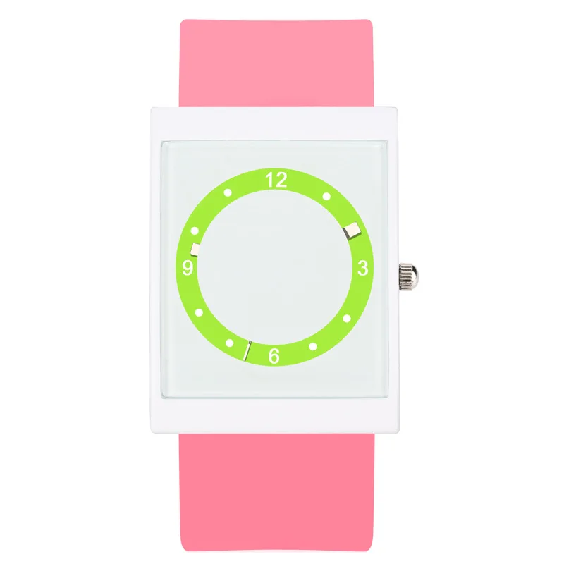 

Addies/ Aidis Student Men's and Women's Waterproof Luminous Circle Jelly Watch Korean Fashion Candy Color Children's Fashion