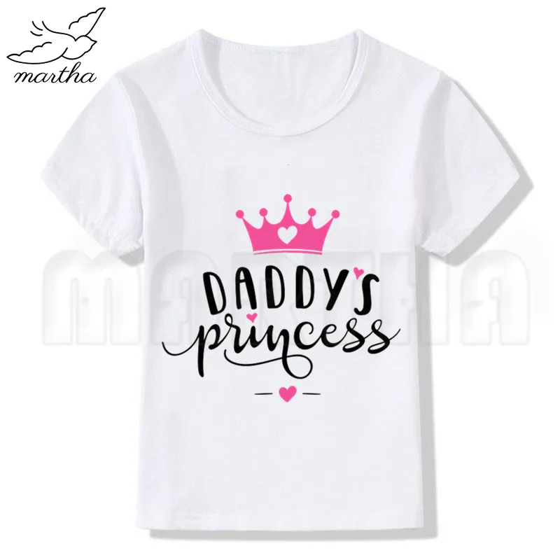 Dady's Princess/белая футболка для девочек с забавным принтом девочек-подростков