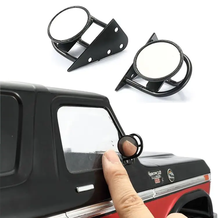 Enlarge Hdrc Movable Metal Rearview Mirror Kit For 1/10 Traxxas Trx-4 Bronco D90 Axial Scx10 Iii Rc4wd Crawler Car Parts