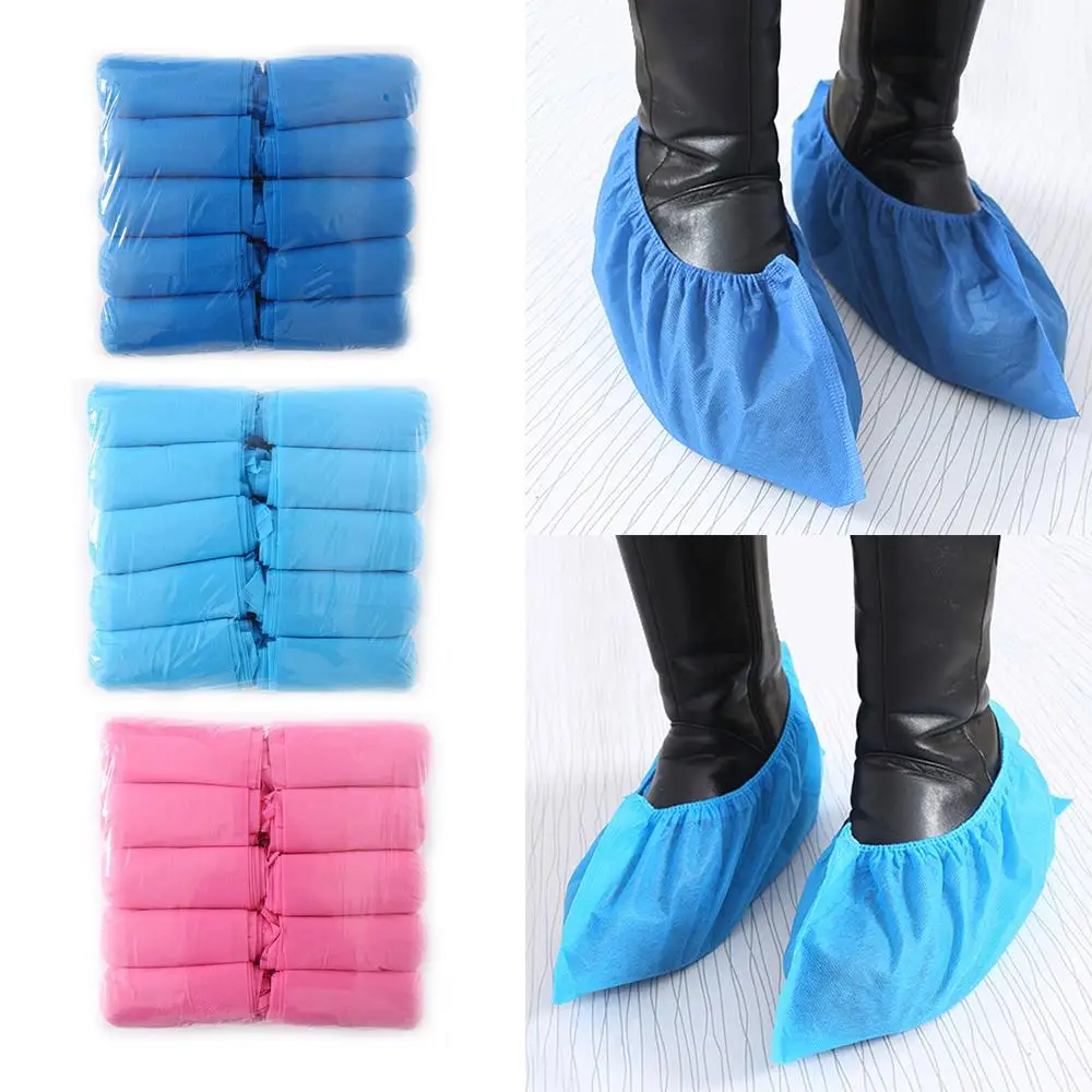 In Stock 1000pcs Shoes Cover Case Disposable Plastic Anti Droplet Dust Rain Shoe Covers Disposable Waterproof Shoe Cover Pouch