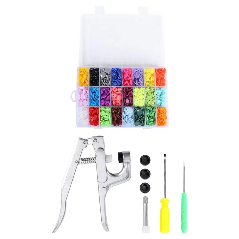 

360 Sets Plastic Snap Buttons Colorful Clothes Snaps Resin T5 Snap Fasteners