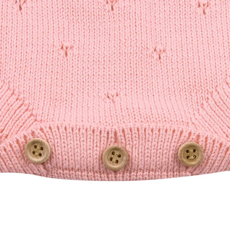 

Infant Baby Clothes Autumn Long Sleeve Solid Print Rompers Kids Girls Boys Knitted Jumpsuit for Newborn Clothes