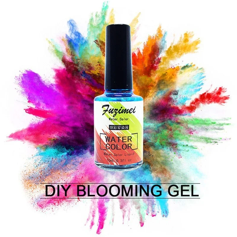 Бутилированный лак для ногтей акварельные чернила Набор лаков Цветущий гель
