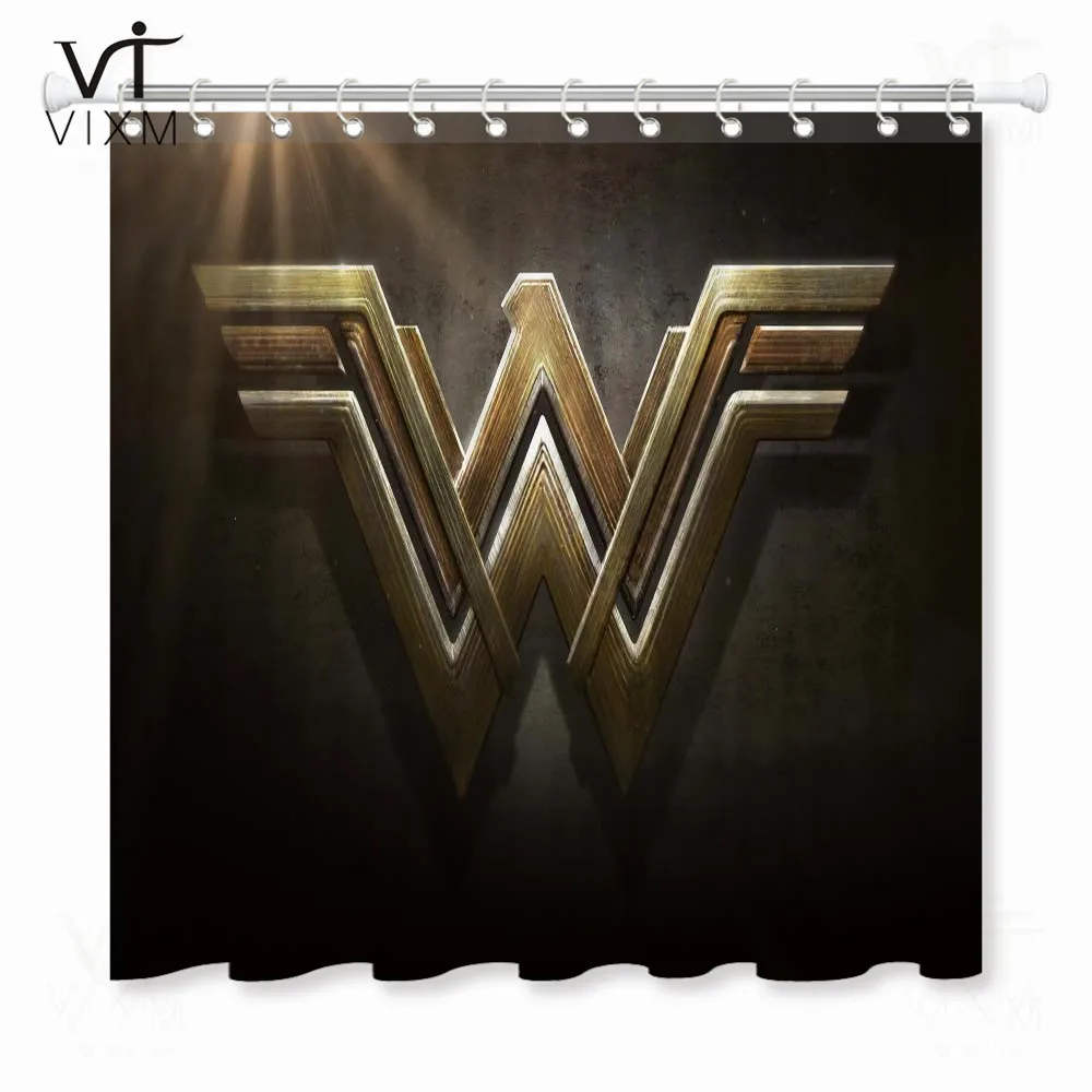 Vixm домашний фильм занавеска для душа s Wonder Woman Водонепроницаемая занавеска для ванной Экологичная полиэфирная занавеска для ванной