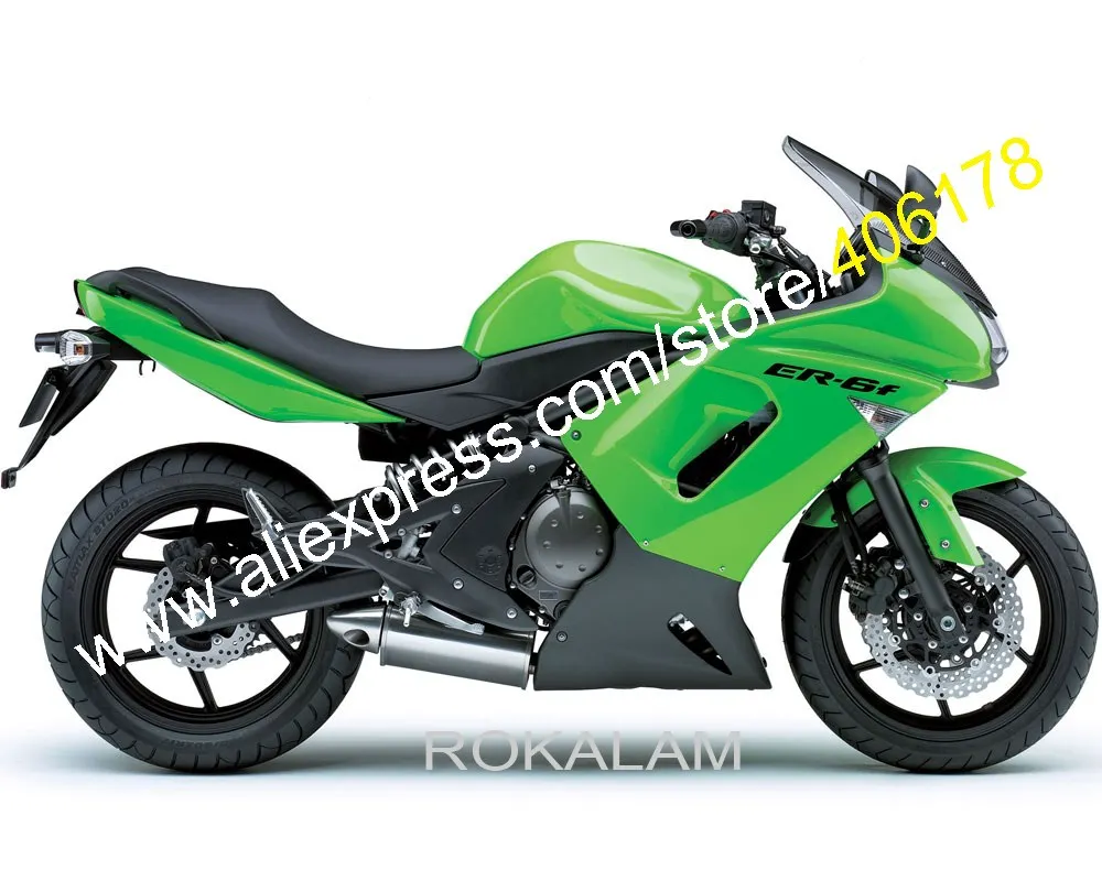 

Street Fairing Kit 06 07 08 For Kawasaki ER-6F Body Kit 2006-2008 Green Ninja 650 Motorcycle Fairing Set (Injection Molding)