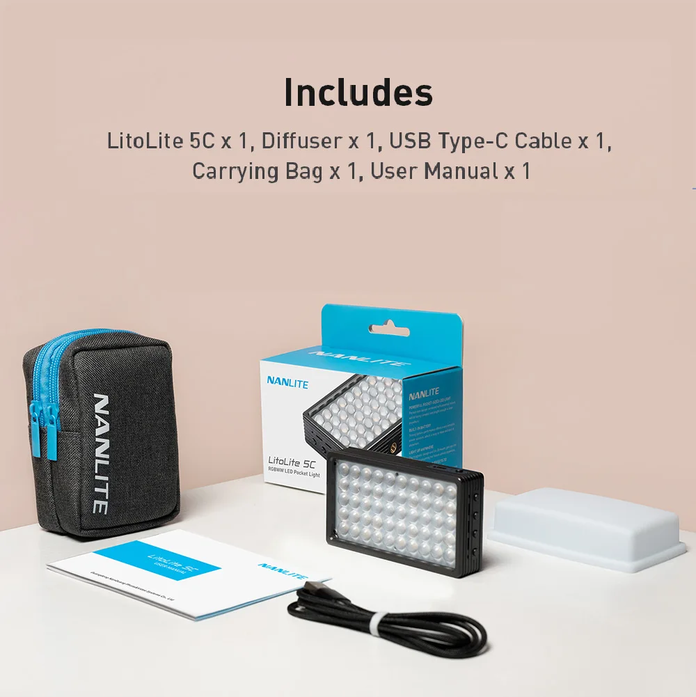 Карманный светильник Nanlite LitoLite 5C RGB светодиодный Портативный Волшебный уличный