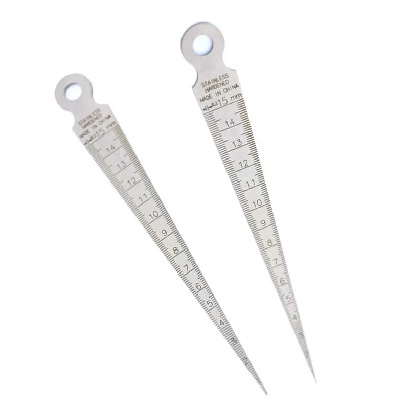 

1pc 1-15mm Stainless Steel Taper Gauge Feeler Gap Hole Metric Measuring Tool