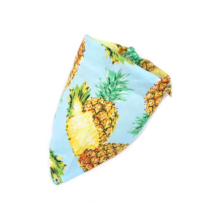 blue pineapple 1 шт. собака бандана шарф лето тропический лес милый питомец собака персонализированный бандана нагрудники регулируемые аксессуары для домашних животных поставщик - Цвет: blue pineapple