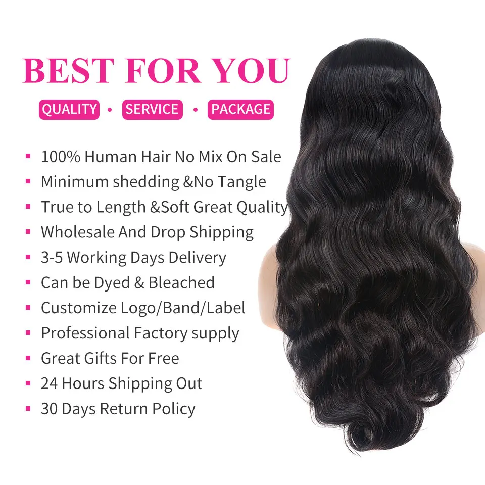 

Pre Plucked Body Wave Lace Front Wig 13x4 Cheap Human Hair Wigs For Women Transparent Lace Wigs 250% Lace Front Human Hair Wigs