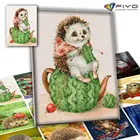 Набор для алмазной вышивки 5D сделай сам с изображением ежика, животных, Набор для творчества, хобби, рождественский подарок, набор для алмазной вышивки