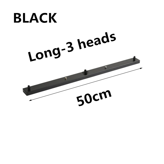 Long-Black Мульти-ожерелье с подвеской в виде головы лампы шасси длинная полоса 3 отверстия с типом спайки Round 3/4/5/6 отверстий шасси поверхностного монтажа пластина подвесной светильник аксессуар - Цвет корпуса: Long-Black