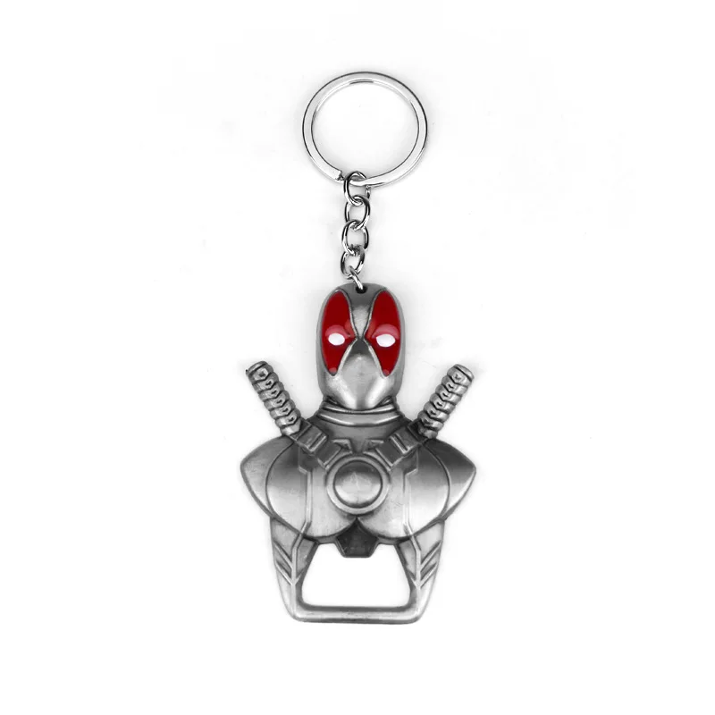 Классический Аниме супергерой Дэдпул Металлическая Модель брелок веер ключ