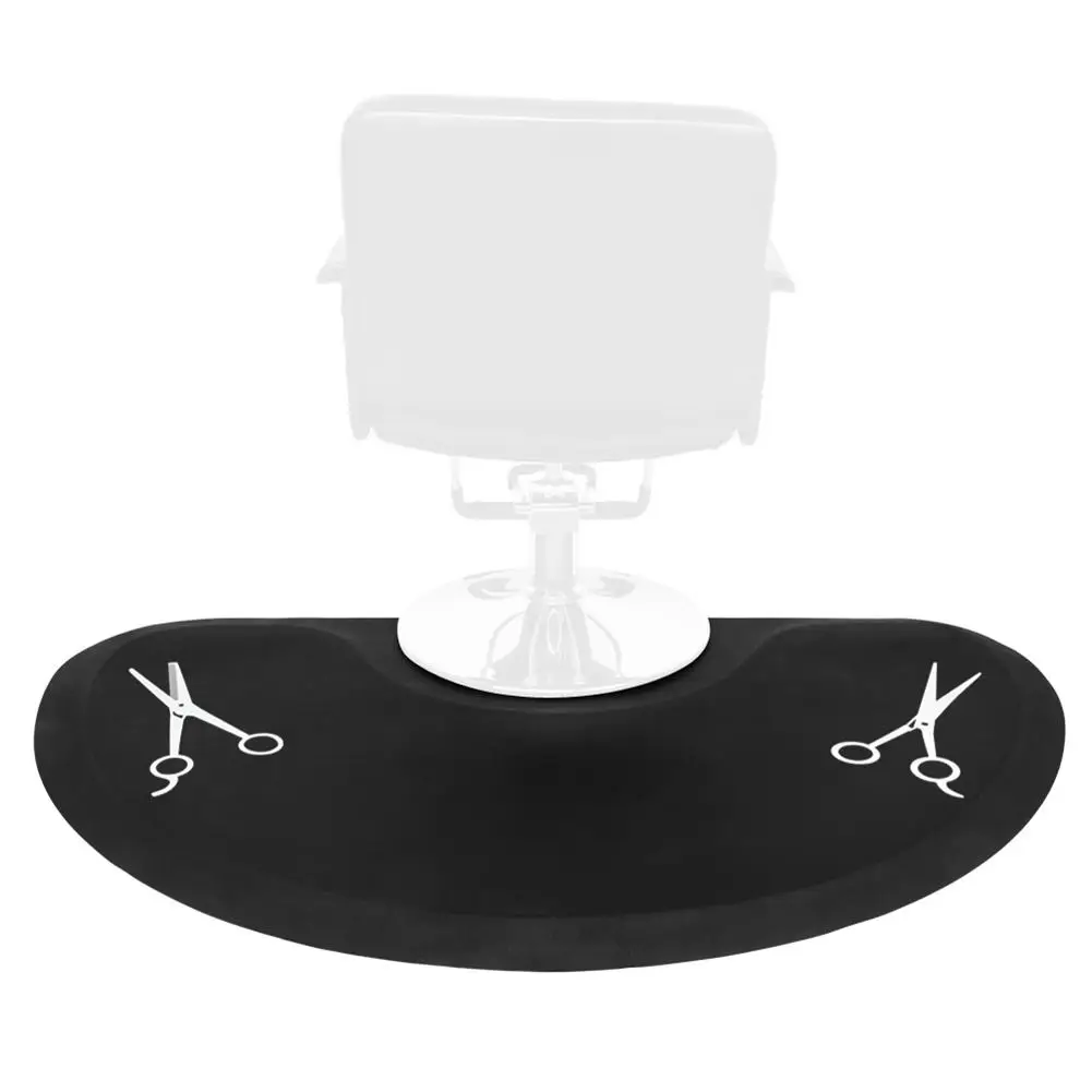 

Black Beauty Salon Semicircle Anti-fatigue Salon Mat Scissors Pattern