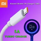 Оригинальный Xiaomi 5A USB C Tubro, кабель для быстрой зарядки 1 м1,5 м, Тип C, шнур для быстрой зарядки для MI 11 10 9 Pro Poco M3 C3 X3 NFC Mix 4