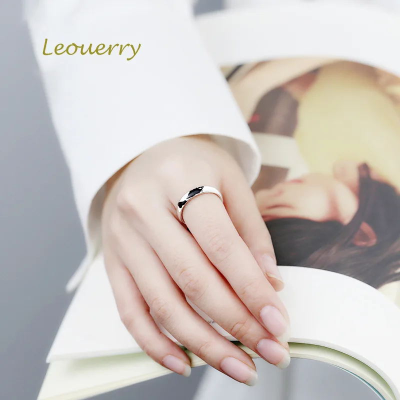 Женские кольца Leouerry открытые в виде карты мира серебряного полушария для