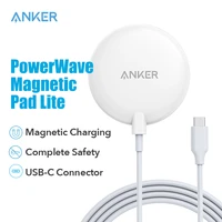 Anker 313 Magnetic Wireless Chargers Built-in USB-C Cable PowerWave Magnetic Pad Lite for iPhone for iPhone series