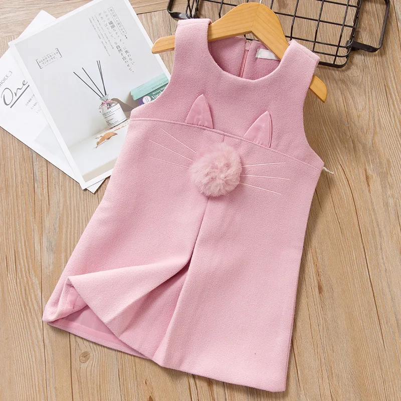 

Fall 2020 girls' embroidered children's vest dress