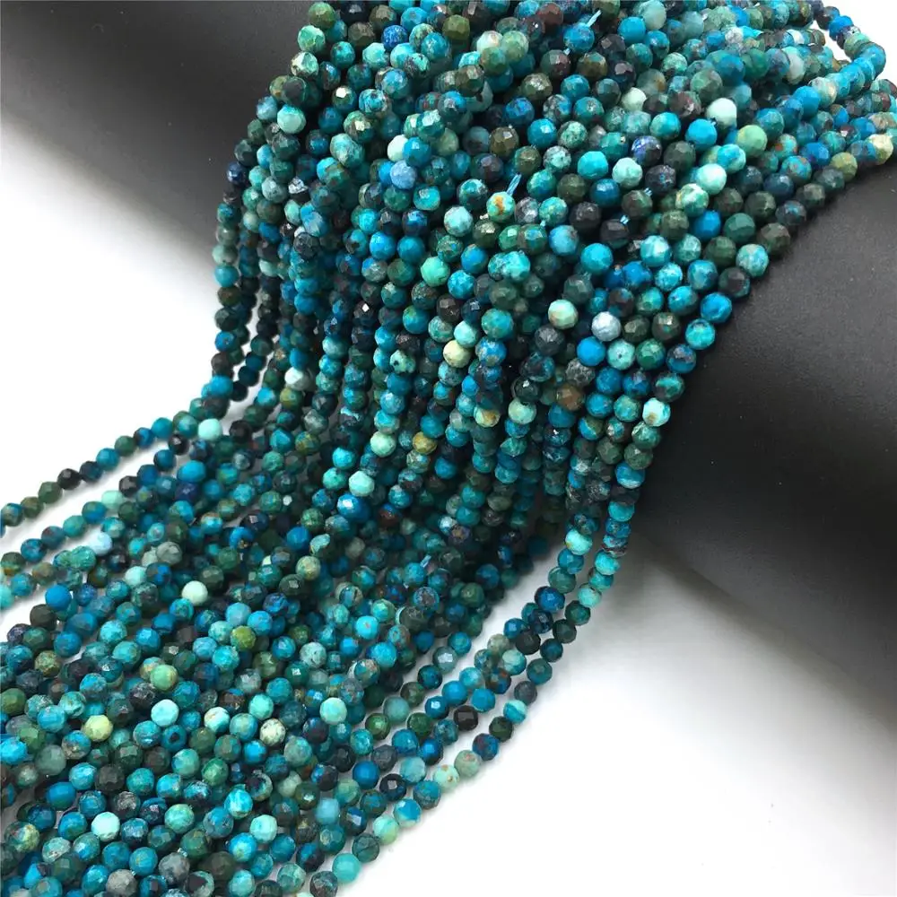 Бирюзовый камень Бусины 2 мм 3 4 граненый рыхлый натуральный бусины для
