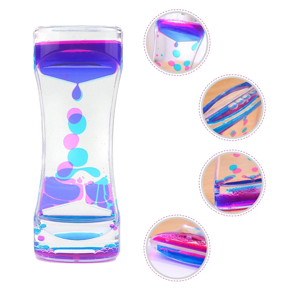 Double Color Sand Hourglasses Colorful Liquid Timer Anxiety Relief Motion Bubble Oil Hourglaslock Home Decor | Дом и сад