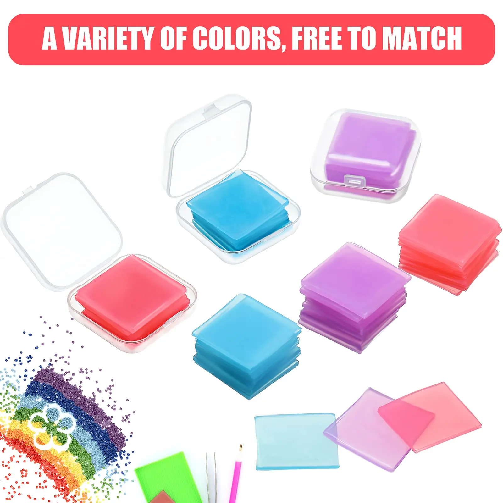 Алмазная живопись 6 шт./коркор. 5D с футляром для хранения глиняные аксессуары