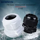 Водонепроницаемый Кабельный вход, пластиковый кабельный вход IP68 PG7 для 3-6,5 мм PG9 PG11 PG13.5 PG16 PG1921, белый, черный, нейлоновый пластиковый соединитель