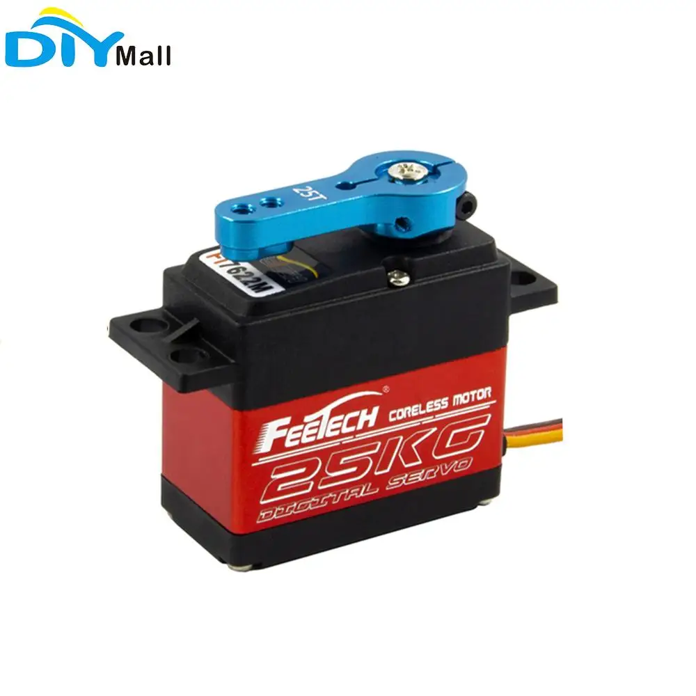 Feetech 7,4 V Fi7622M 180 градусов цифровой сервопривод 25 кг. См красный алюминиевый сплав Шестерня цифровой сервопривод с ЧПУ Алюминиевый сервопривод