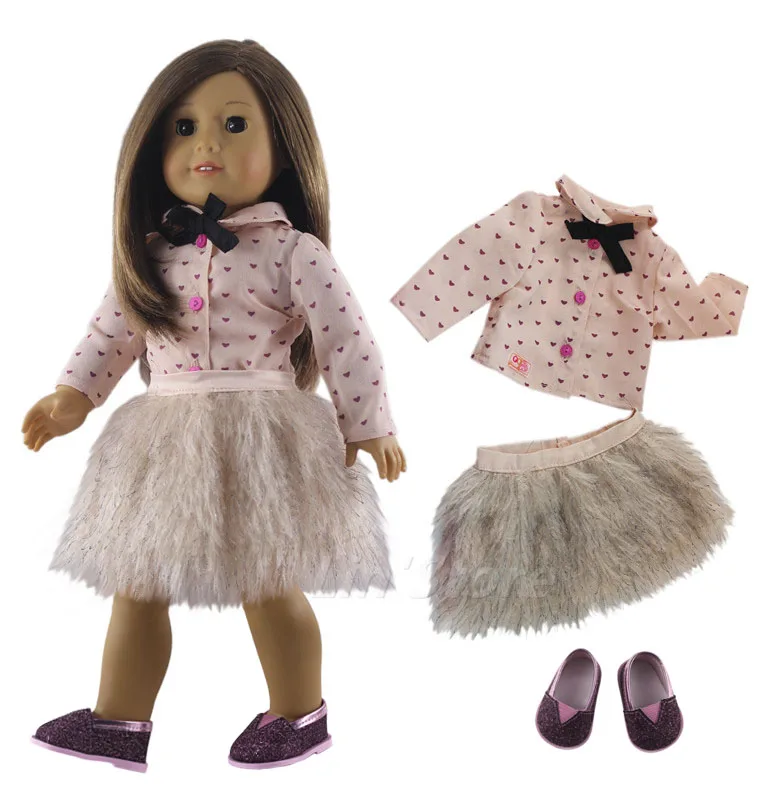 Clothes and Shoes Модная кукольная одежда, набор игрушек, одежда для 1", американская кукла, повседневная одежда, много стилей на выбор, A01 - Цвет: Clothes and Shoes