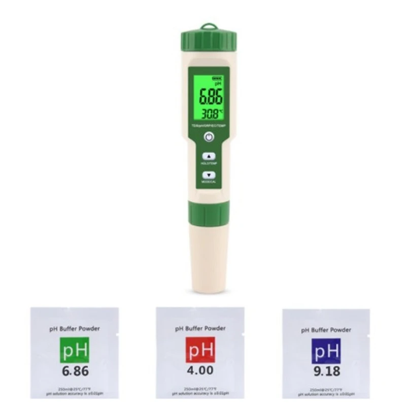 

EZ-9910 PH/TDS/EC/ORP/Temperature Meter PH Meter Digital Water Quality Monitor Tester for Water