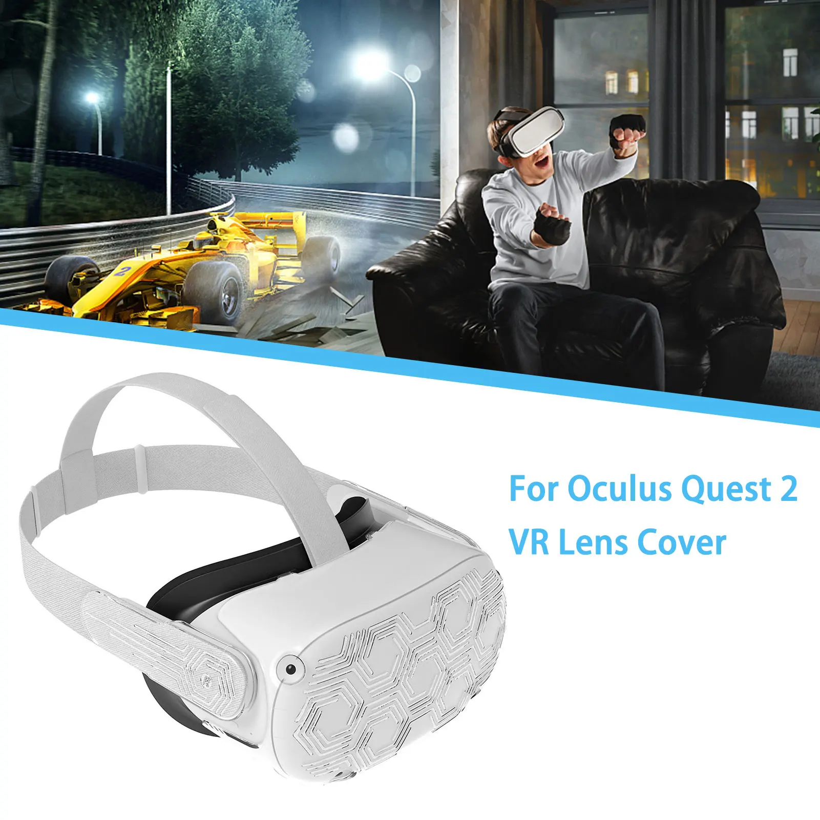 

Защитный чехол для шлема VR для Oculus Quest 2, защита от бросков, аксессуары для гарнитуры Oculus Quest 2