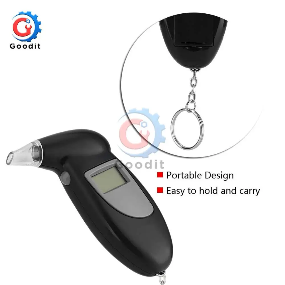 Цифровой алкотестер профессиональный анализатор дыхания с ЖК дисплеем