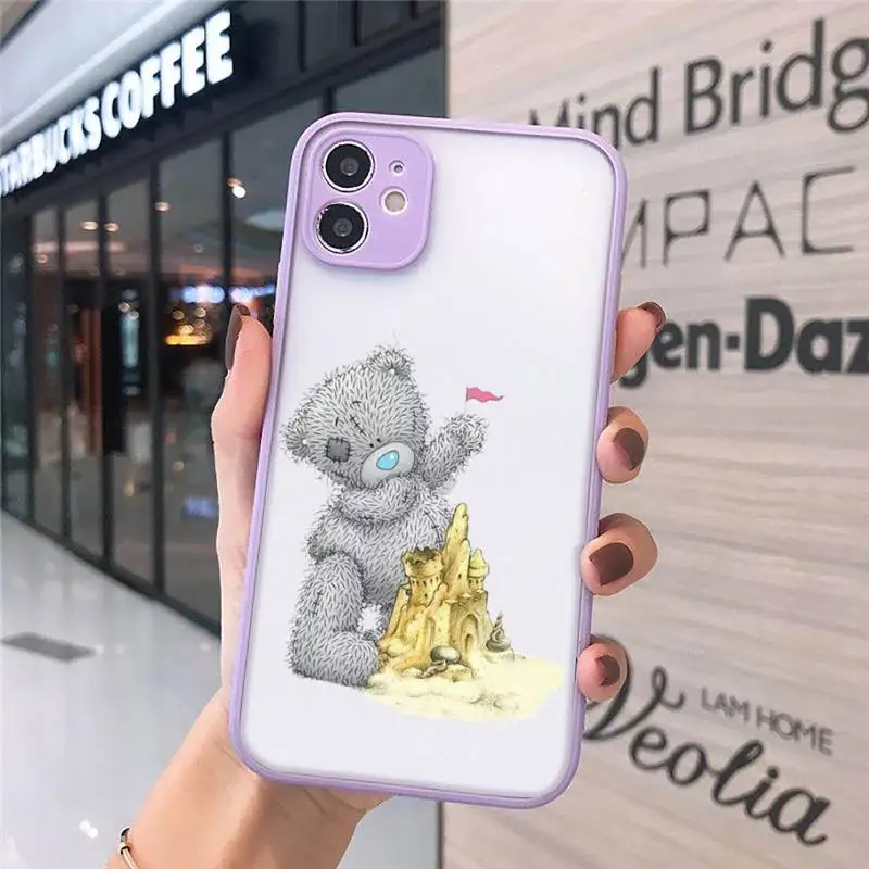 

Cute cartoon bear Tatty Teddy animal Phone Case matte transparent For iphone 7 8 11 12 plus mini x xs xr pro max cover