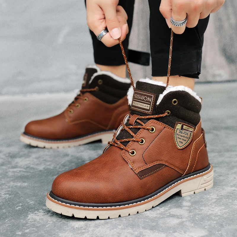 

Spring And Autumn Men's Boots Men Casual Shoes Sneakers Fashion Light Breathable Mens Causal Leather
