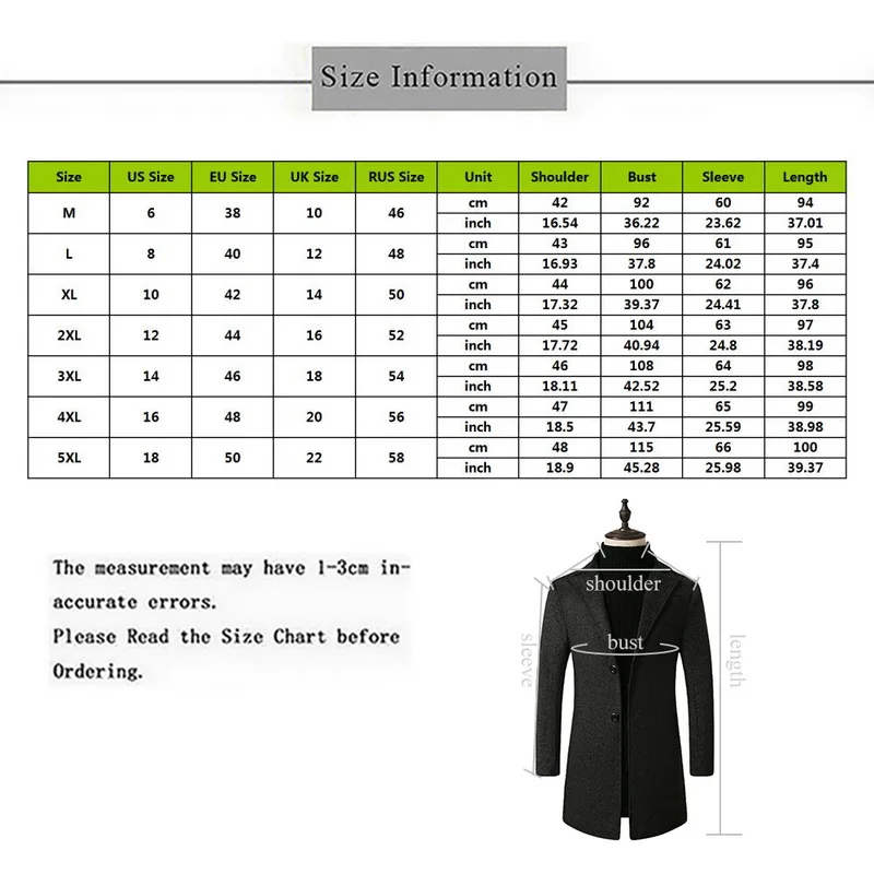 

2020 Fashion Men Wool Blends Suits Women Design Wool Coats Warm Winter Thick Trench Coat Male Windbreaker Jackets Dropshipping